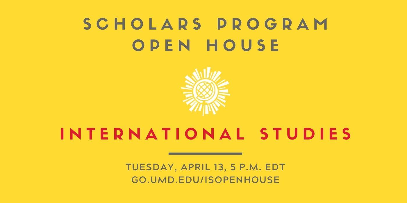 IS Open House on Tuesday, April 13, at 5 p.m. EDT