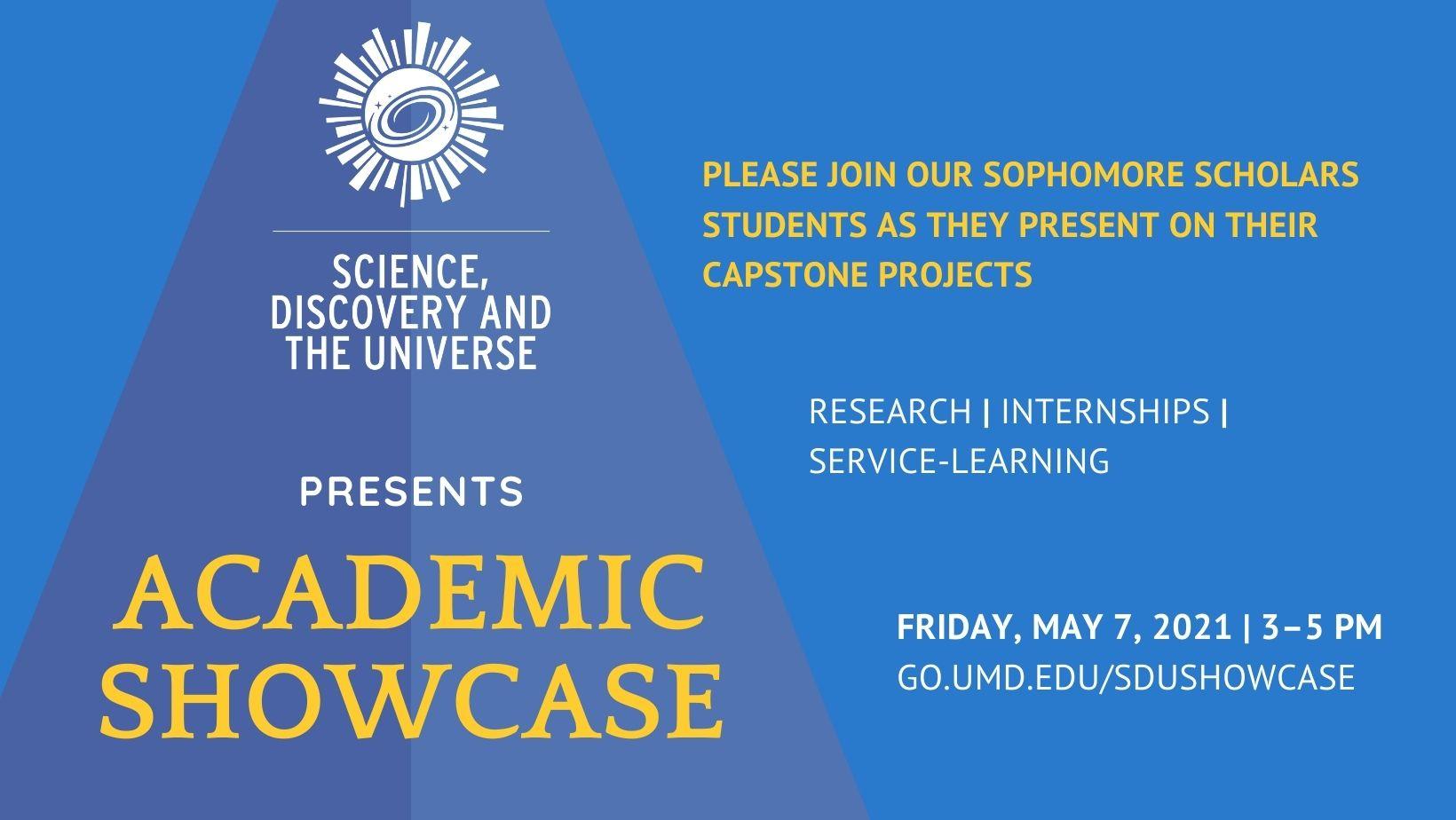 Join SDU's Academic Showcase on Friday, May 7, from 3 to 5 p.m.
