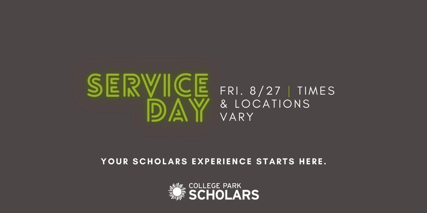 Get to know your Scholars community while serving the community, at Service Day